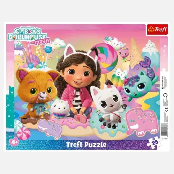 Puzzle kartoni për vajza Gabby’s Dollhouse Trefl – 25 copë