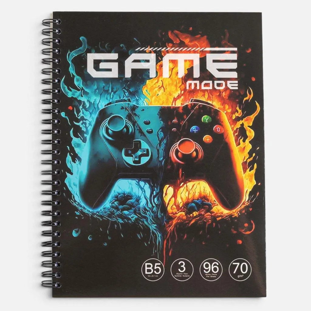 Fletore spirale B5 3D Game – 96 fletë - 1
