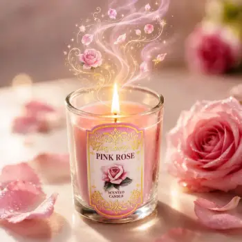 Gotë me qiri aromatik rozë Rose– Ø5x6.5 cm