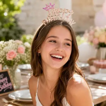 Rreth koke me kurorë rozë “Happy Birthday”