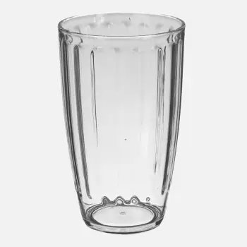 Gotë uji plastike transparente me dizajn me vija – 610 ml
