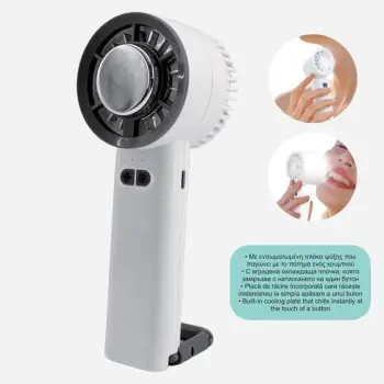 Ventilator dore i bardhë USB me ftohje dhe bazë – 16 cm