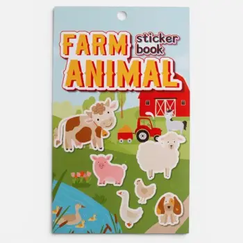 Set ngjitësesh me kafshë ferme – 6 fletë
