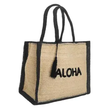 Çantë plazhi prej kashte “Aloha” 40x19x33 cm
