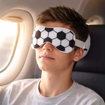 Jastëk udhëtimi top futbolli me maskë gjumi