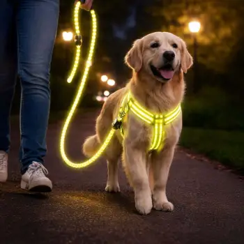 Veshje për kafshë neon me rrip