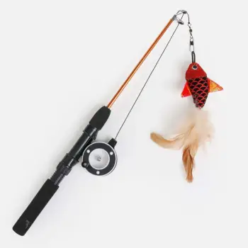 Lodër për mace shkop peshkimi 64 cm