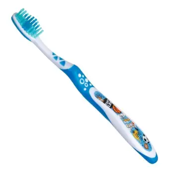 Furçë dhëmbësh për fëmijë, blu, me dizajn top futbolli, 17 cm
