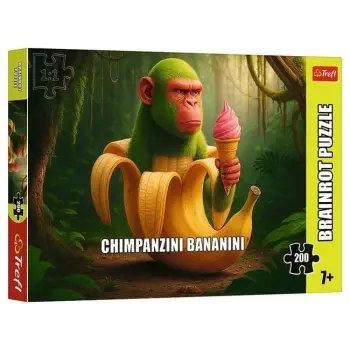 Puzzle me banane dhe majmun (200 copë) - Trefl