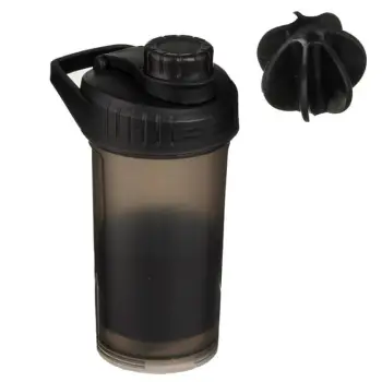 Shishe sportive e zezë, me shaker 500ml