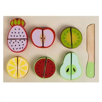 Puzzle prej druri me fruta dhe thikë 24.5x17.5cm