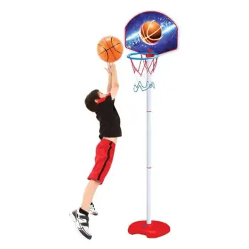 Lojë basketboll plastik me mbështetëse 1.55m dhe top