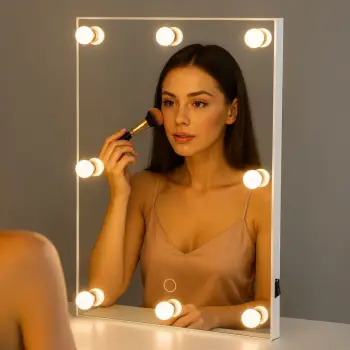 Pasqyrë për makeup me 8 drita LED 30x40 cm
