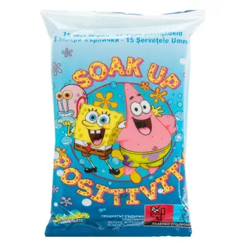 Letra të lagura, blu me dizajn SpongeBob SquarePants - 15 copë