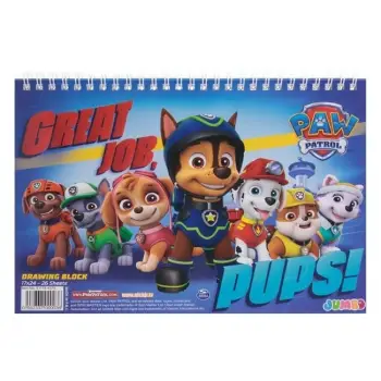 Bllok vizatimi B5 spirale me dizajn Paw Patrol - 26F