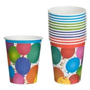 Gota për festa me tullumbace letre 240ml - 12 copë