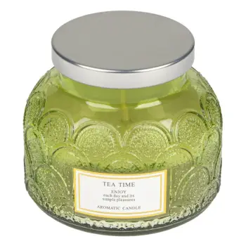 Qiri me aromë çaji jeshil në kavanoz qelqi ø8x9.3cm