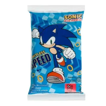 Letra të lagura blu me Sonic - 15 copë