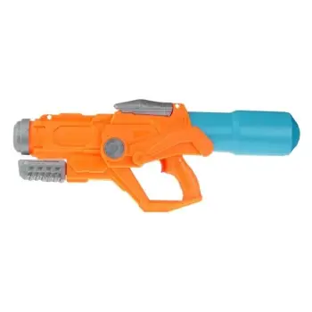 Pistoletë uji plastike në ngjyrat blu,gri dhe portokalli, 58 cm