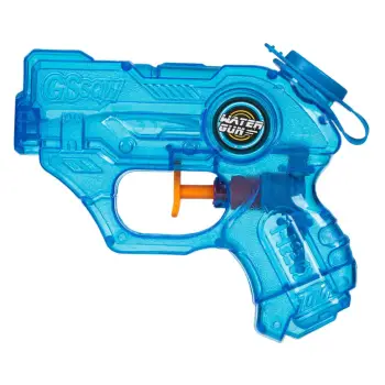 Pistoletë uji plastike blu e tejdukshme 13cm