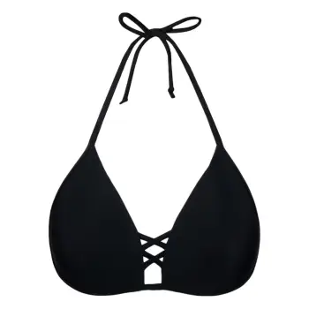 Bikini Top Të Zeza Formë Kryq Masa M