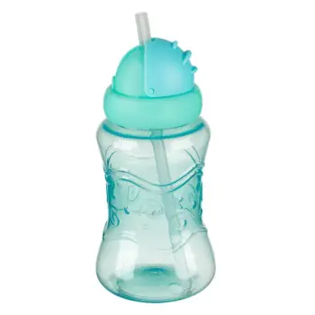 Shishe plastike ngjyrë mente me pipë 340 ml - Honey Baby