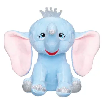 Elefant pellushi në ngjyrë rozë 21 cm