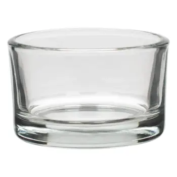 Mbajtëse qelqi për qirinj e rrumbullakët transparente ø5.2x3.2 cm