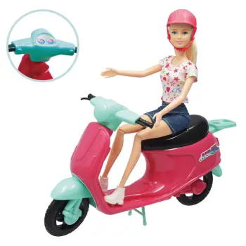 Lodër motor vespa me kukull dhe çantë