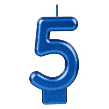 Qiri blu me shkëlqim nr.5, 7 cm