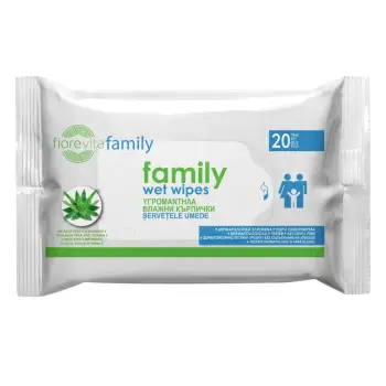 Latra të lagura me Aloe Vera dhe vitaminë E 20 copë - Fiorevita
