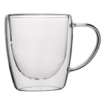 Filxhan qelqi me mur të dyfishtë transparent 330ml