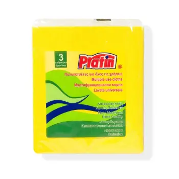 Peceta pastrimi shumëfunksionalë, ngjyrë e verdhë, PRATIN 3 copë